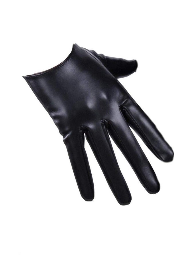 DooWay Touchscreen Black Short Women Fashion Gloves Faux Leather 16cm 6-inch Evening Party Driving - Image 2